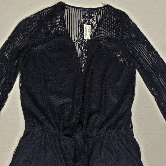 Maddy...k Black Lace Romper M - Picture 4 of 6